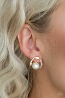 Stylishly Suave - Gold Paparazzi Earrings