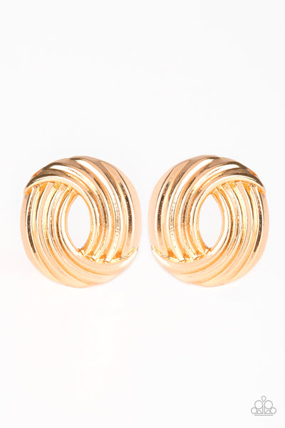 Rare Refinement - Gold Paparazzi Earrings