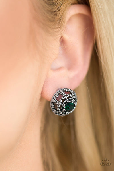 Courtly Courtliness - Green Paparazzi Earrings