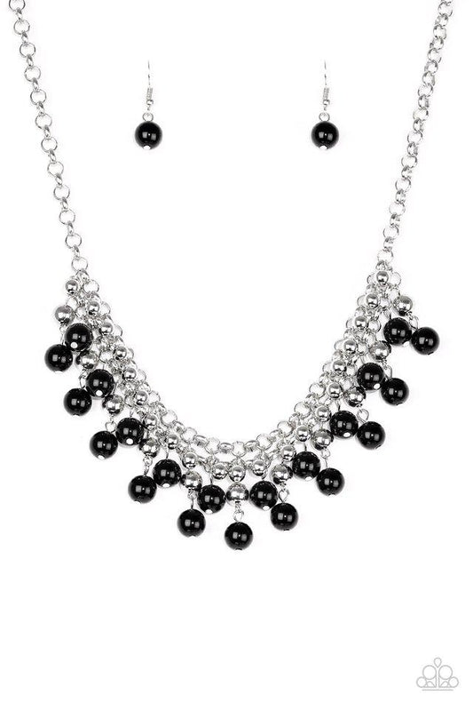Friday Night Fringe Black Paparazzi Necklace