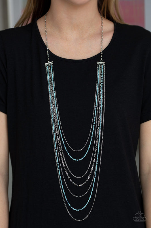 Radical Rainbows - Blue Paparazzi Necklace