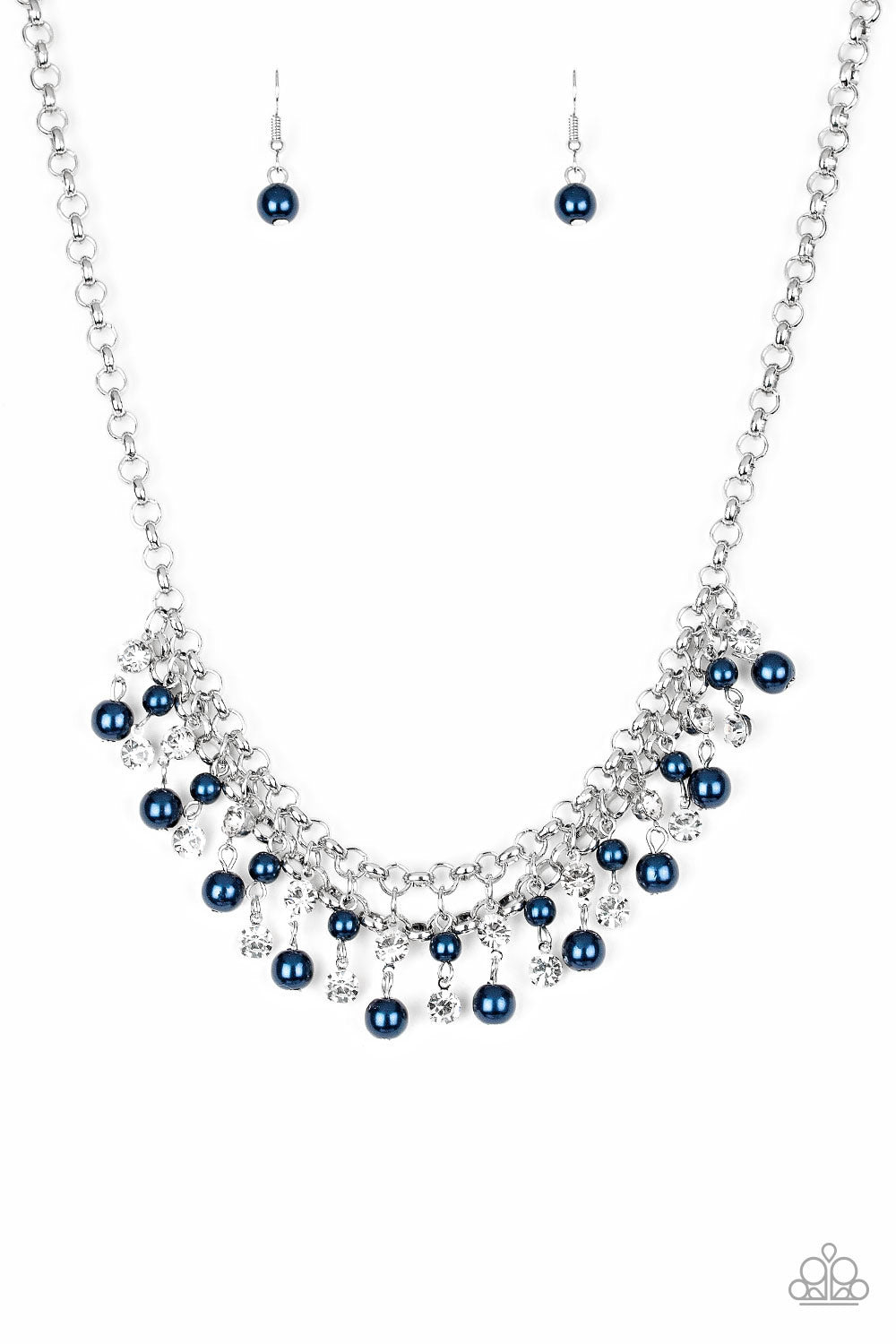 You May Kiss the Bride - Blue Paparazzi Necklace