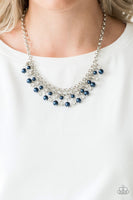 You May Kiss the Bride - Blue Paparazzi Necklace