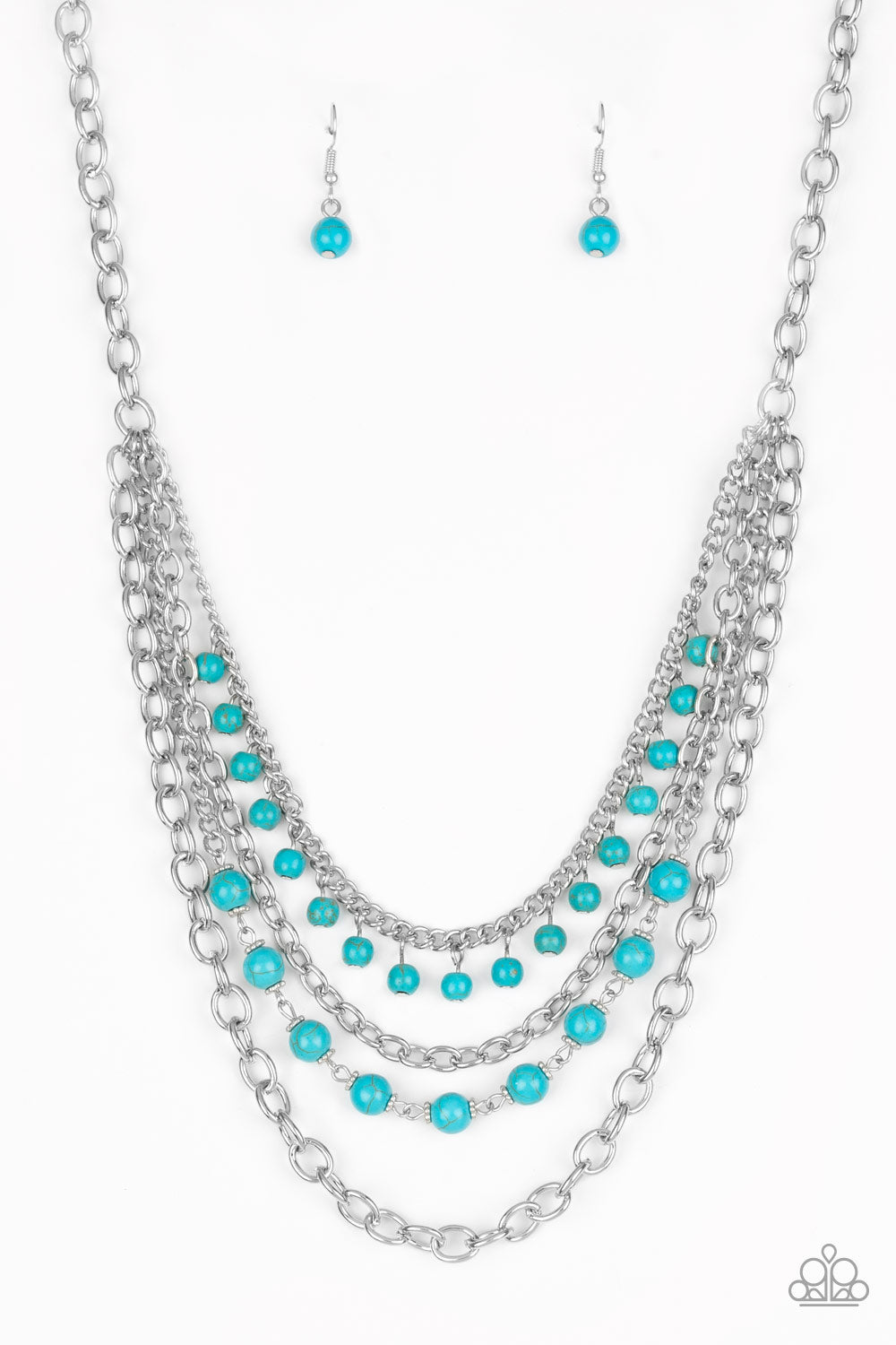 Ground Forces - Blue Paparazzi Necklace