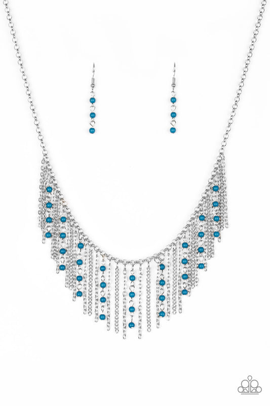 Harlem Hideaway - Blue Paparazzi Necklace