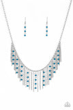 Harlem Hideaway - Blue Paparazzi Necklace