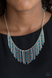 Harlem Hideaway - Blue Paparazzi Necklace