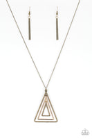 TRI Harder - Brass Paparazzi Necklace