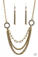 CHAINS of Command - Brass Paparazzi Necklace