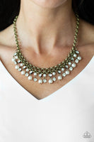 You May Kiss the Bride - Brass Paparazzi Necklace