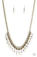 You May Kiss the Bride - Brass Paparazzi Necklace