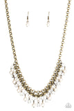 You May Kiss the Bride - Brass Paparazzi Necklace