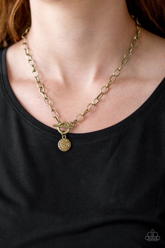 Sorority Sisters - Brass Paparazzi Necklace