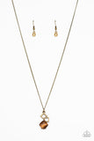 Stylishly Square - Brass Paparazzi Necklace
