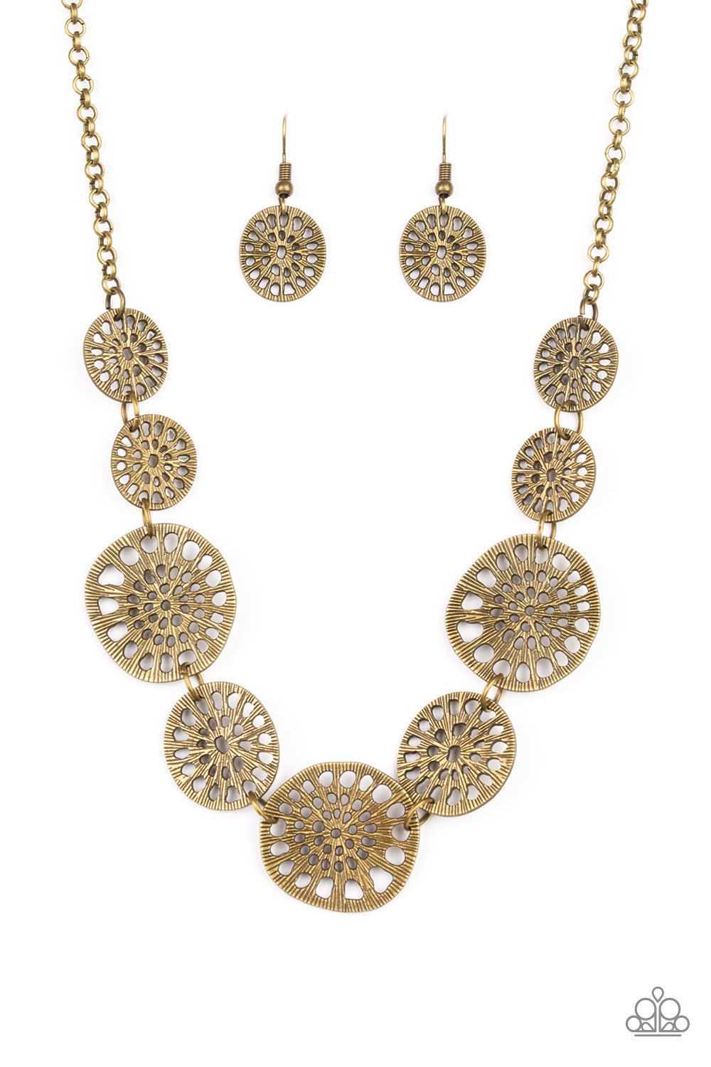 Your Own Free WHEEL - Brass Paparazzi Necklace
