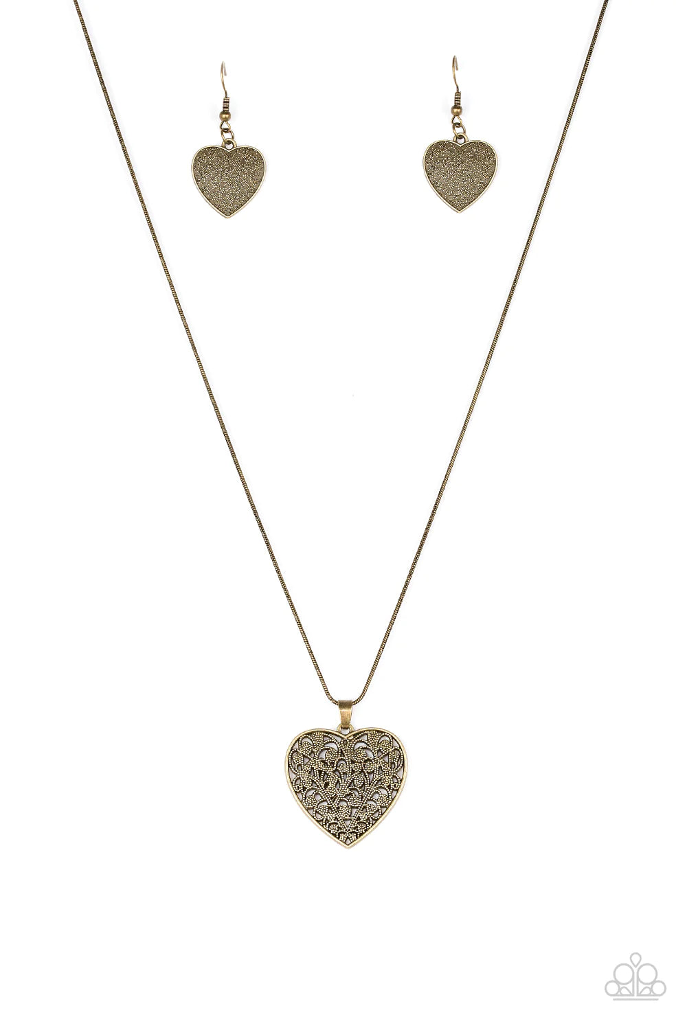 Look Into Your Heart Brass Paparazzi Necklace