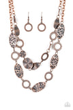 Trippin On Texture - Copper Paparazzi Necklace