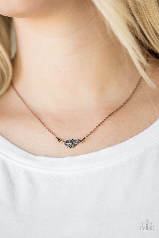 In-Flight Fashion - Copper Paparazzi Necklace