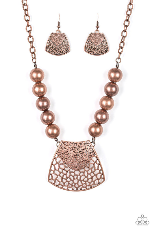 Large and In Charge Copper Paparazzi Necklace