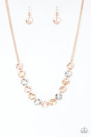 Simple Sheen - Rose Gold Paparazzi Necklace