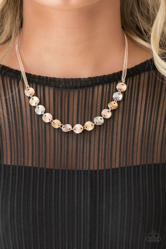 Simple Sheen - Rose Gold Paparazzi Necklace