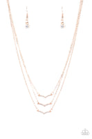 Pretty Petite - Rose Gold Paparazzi Necklace