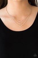 Pretty Petite - Rose Gold Paparazzi Necklace