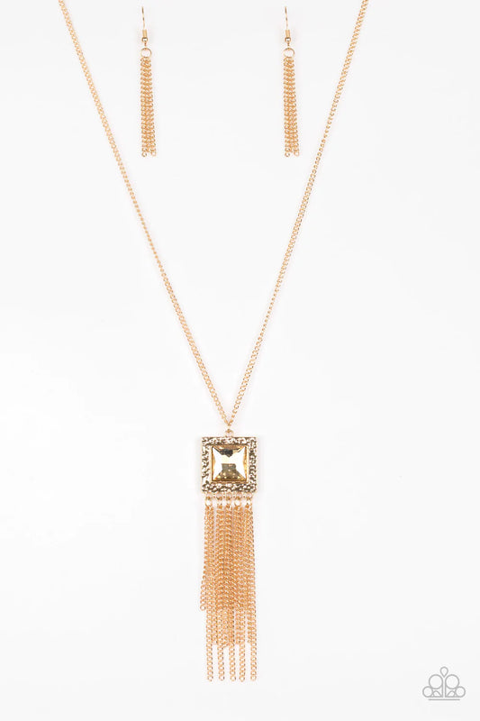 Shimmer Sensei Gold Paparazzi Necklace