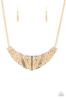 Terra Trailbreaker - Gold Paparazzi Necklace