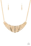 Terra Trailbreaker - Gold Paparazzi Necklace