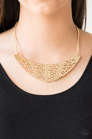Terra Trailbreaker - Gold Paparazzi Necklace