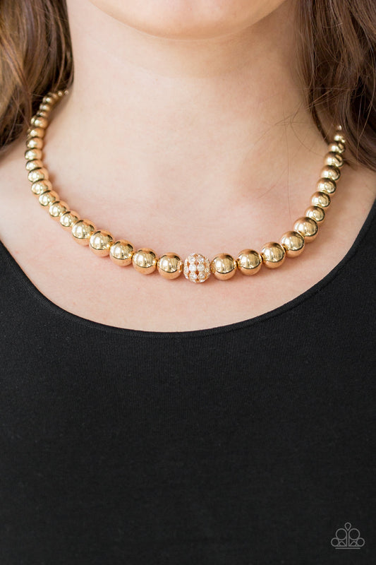 High-Stakes FAME - Gold Paparazzi Necklace