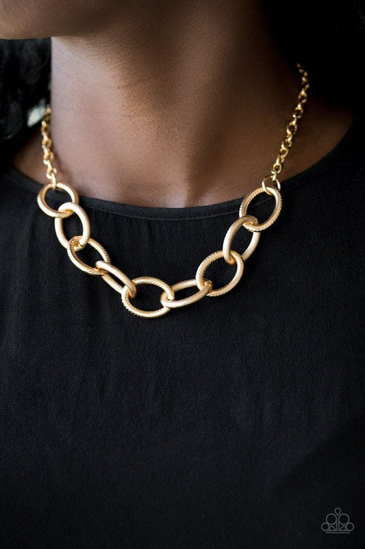 Boldly Bronx Gold Paparazzi Necklace