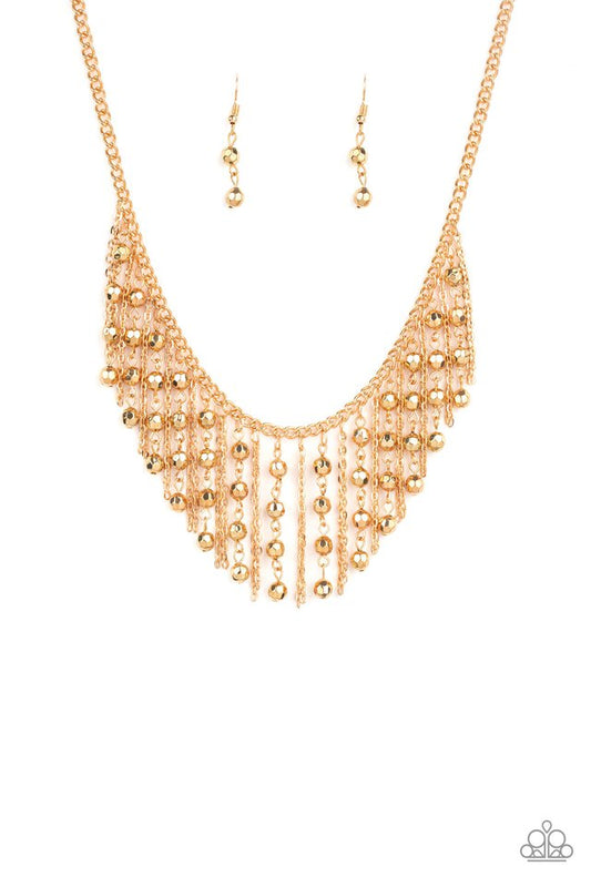 Rebel Remix - Gold Paparazzi Necklace