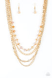 Extravagant Elegance - Gold Paparazzi Necklace
