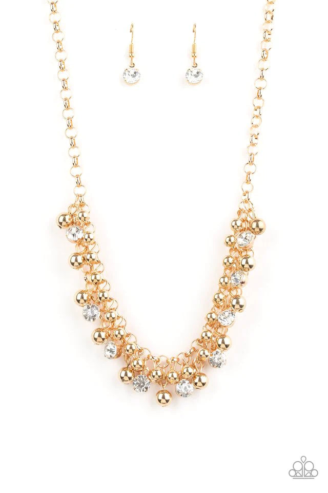 Wall Street Winner Gold Paparazzi Necklace