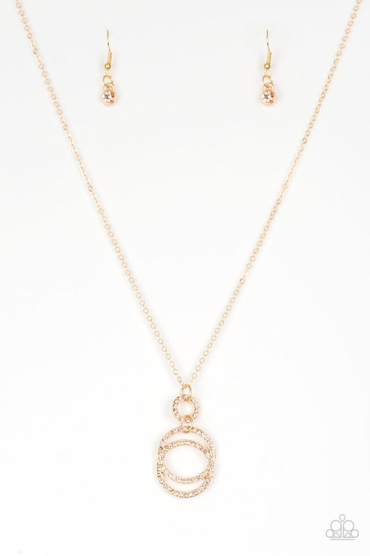 Timeless Trio Gold Paparazzi Necklace
