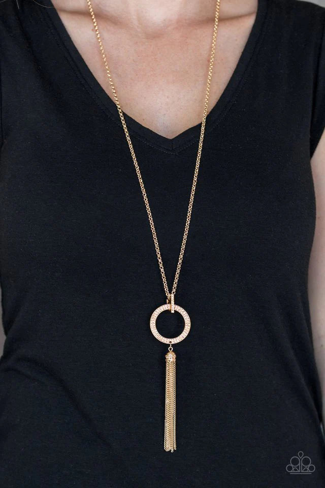 Straight To The Top - Gold Paparazzi Necklace