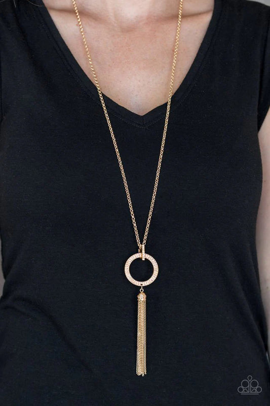Straight To The Top - Gold Paparazzi Necklace