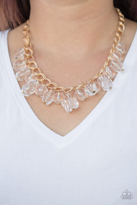 Gorgeously Globetrotter Gold Paparazzi Necklace