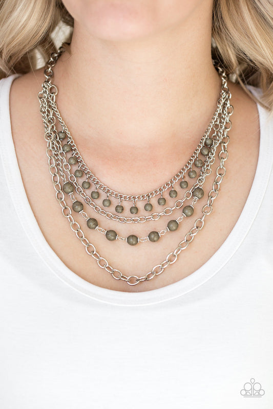 Ground Forces - Green Paparazzi Necklace