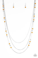 Colorful Cadence - Orange Paparazzi Necklace