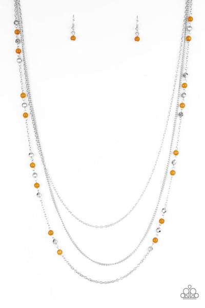 Colorful Cadence - Orange Paparazzi Necklace