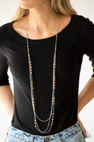 Colorful Cadence - Orange Paparazzi Necklace