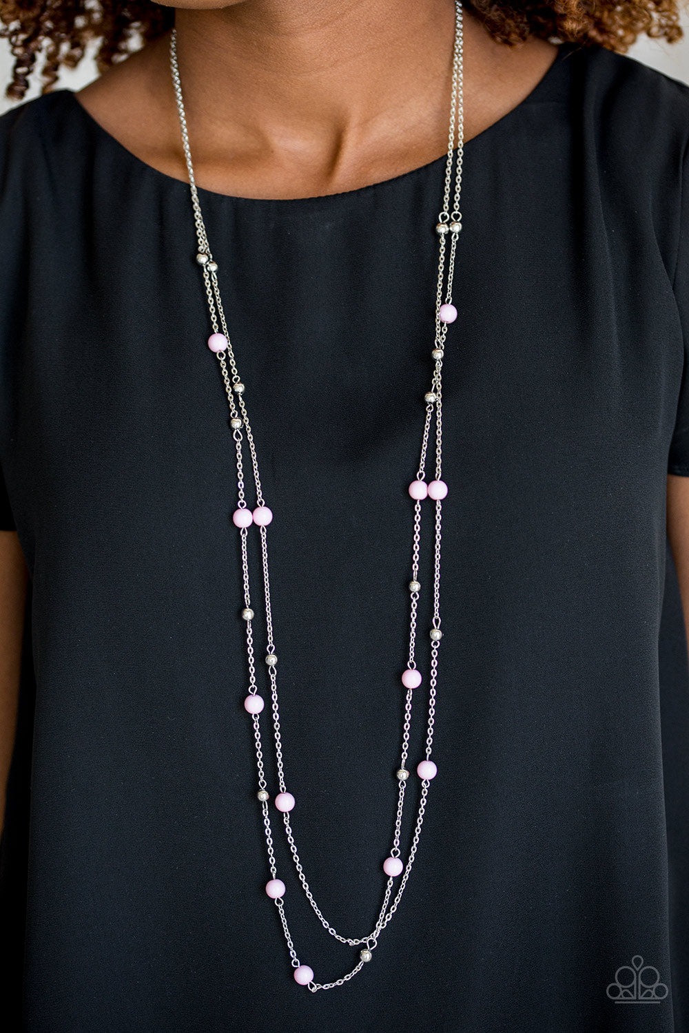 Beach Party Pageant - Pink Paparazzi Necklace