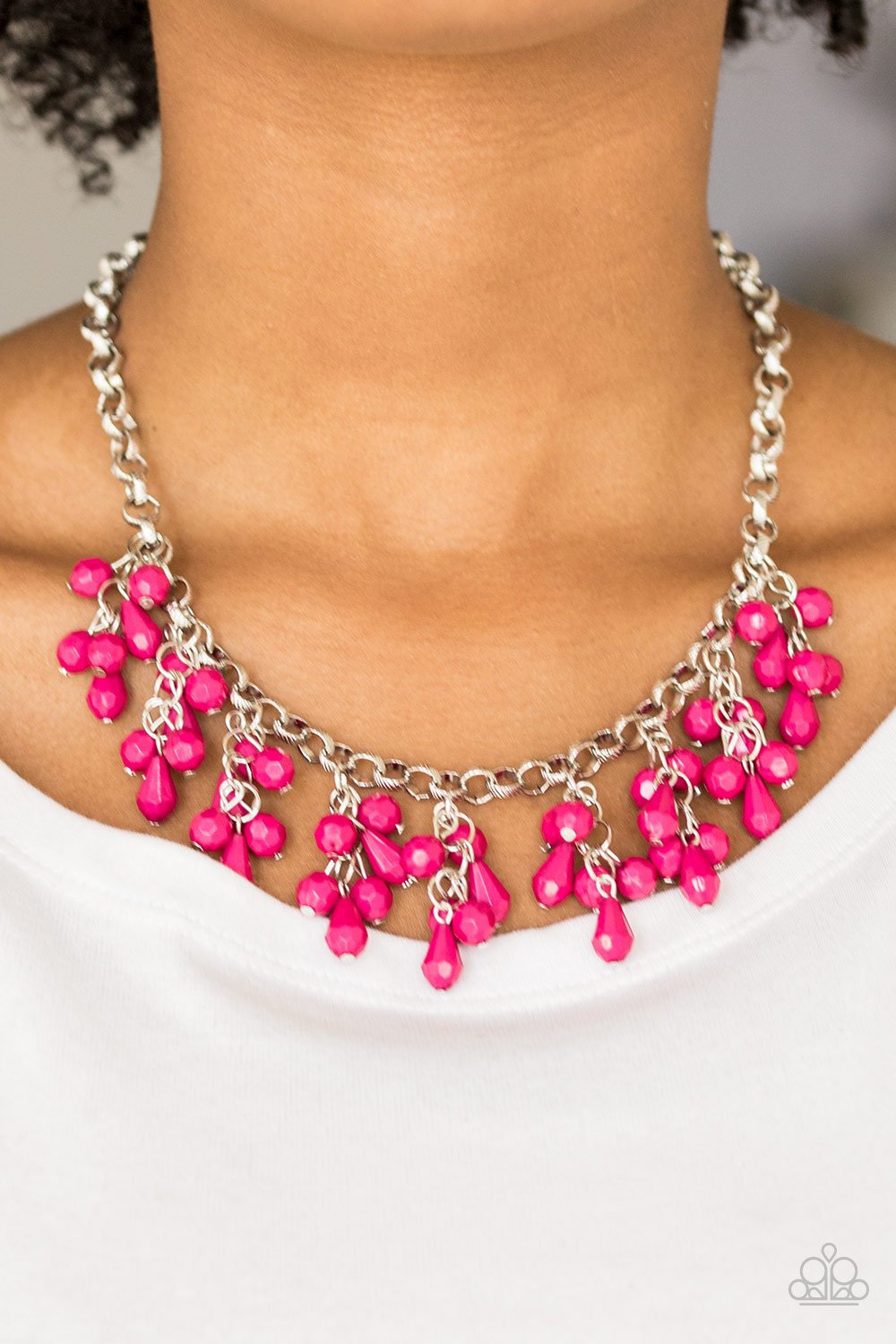 Modern Macarena Pink Paparazzi Necklace