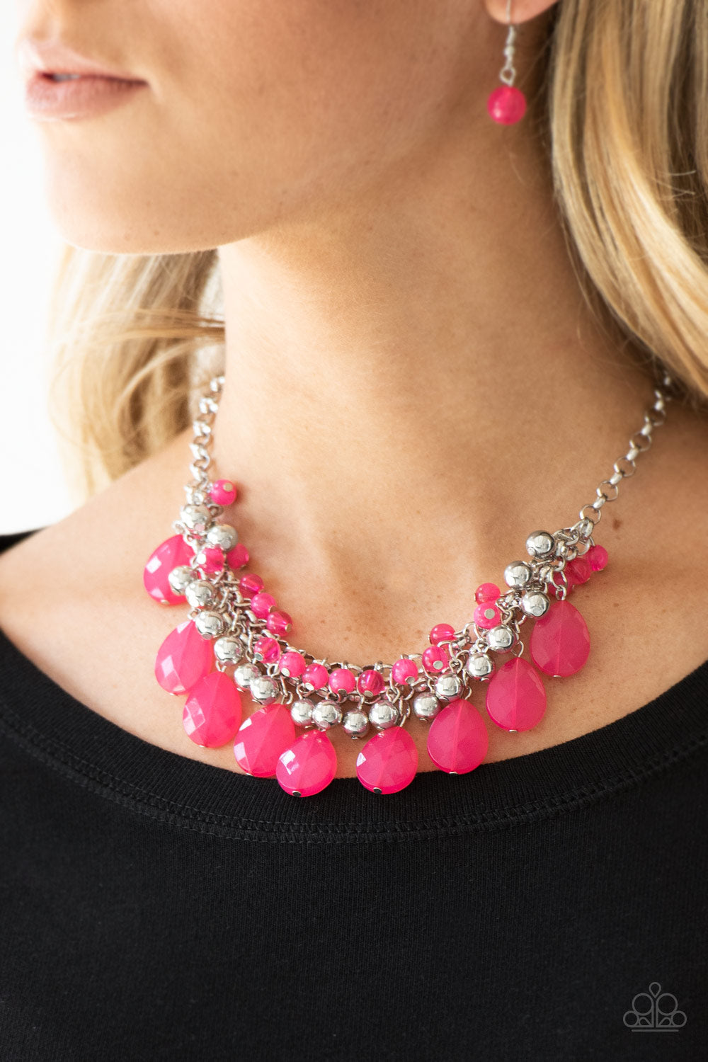 Trending Tropicana - Pink Paparazzi Necklace