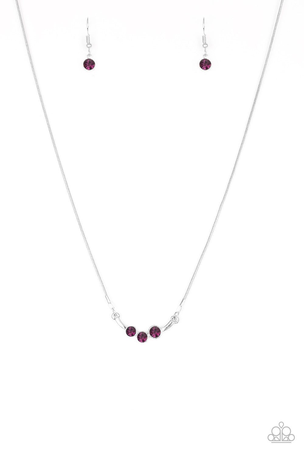 Sparkling Stargazer - Purple Paparazzi Necklace