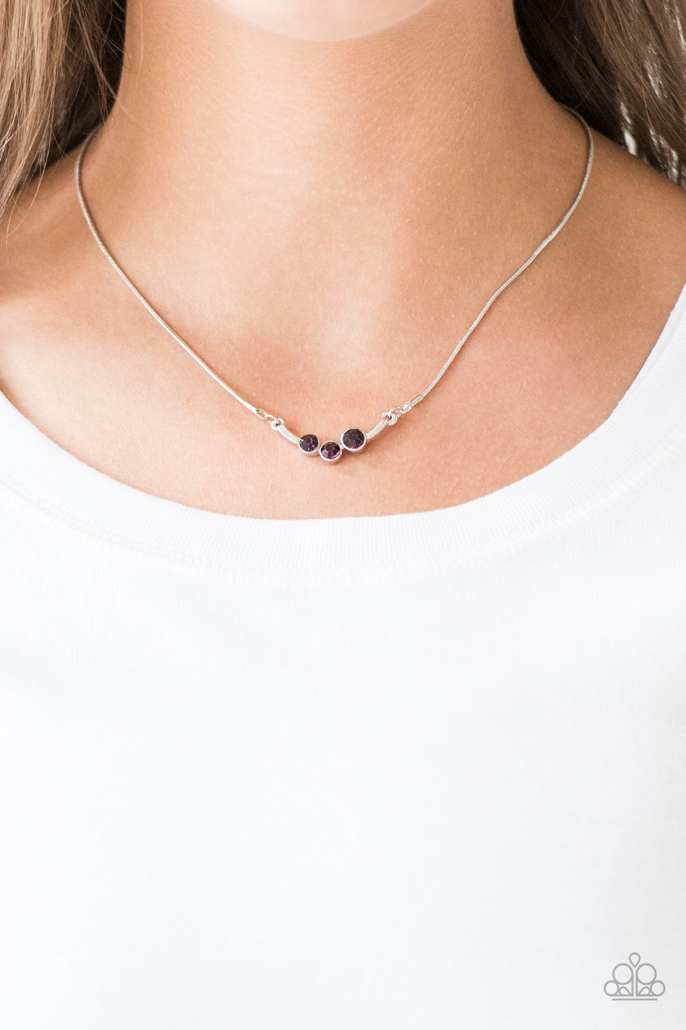 Sparkling Stargazer - Purple Paparazzi Necklace
