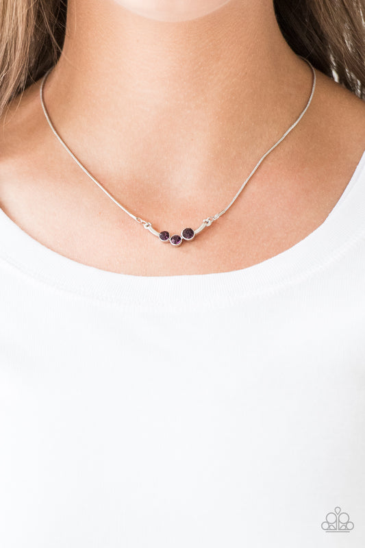 Sparkling Stargazer - Purple Paparazzi Necklace